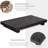 Small Wood Tray Pedestal Stand Farmhouse Bathroom Decor Decorative Wooden Riser Kitchen Soap Dish Holder For Vanity, Counter, Sink, 11.8" X 7" - Black