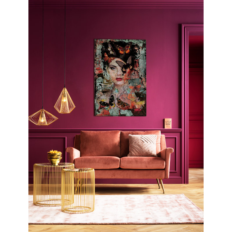 Lady Butterfly - Unframed Art Prints on Glass