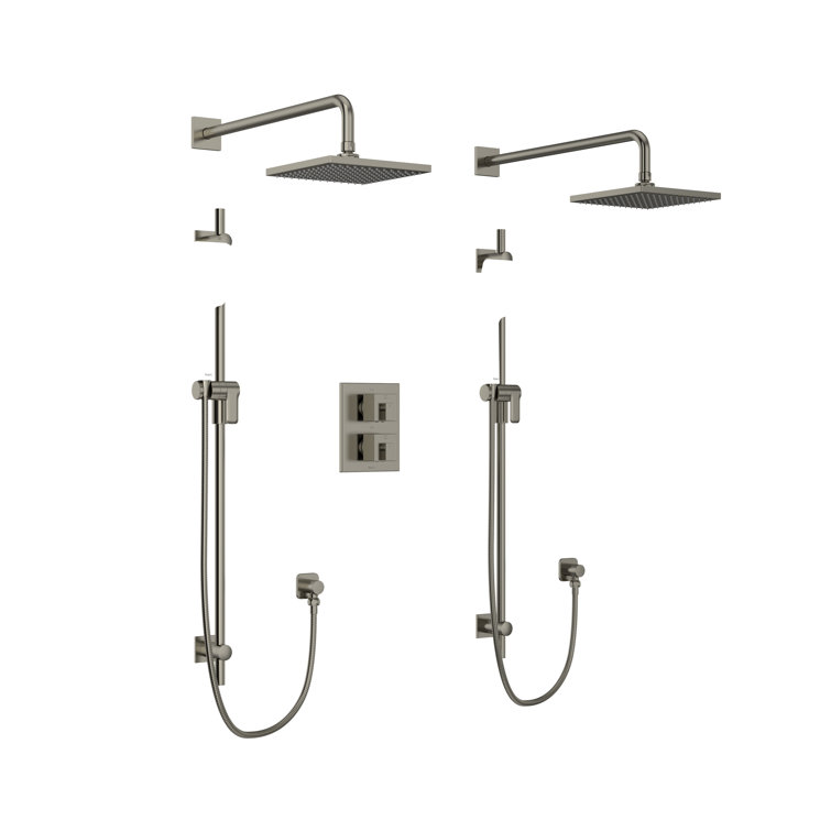 Zendo™ 3/4" Thermostatic & Pressure Balance Shower System with up to 6 Shared Functions featuring RioWise Valve Technology