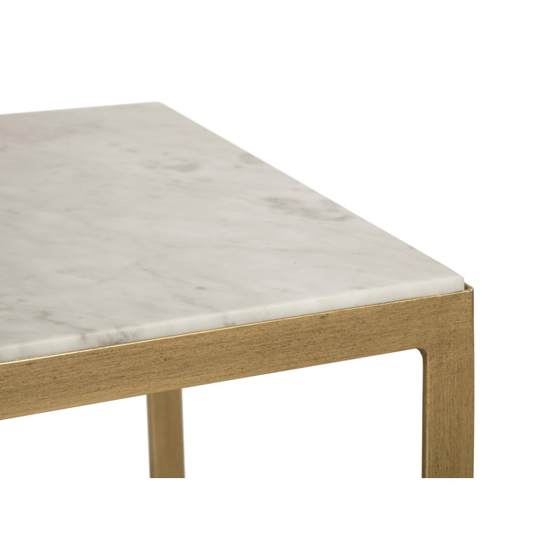 Table basse Blau, Doré, H 14,75 po x l 39,5 po x P 21,5 po