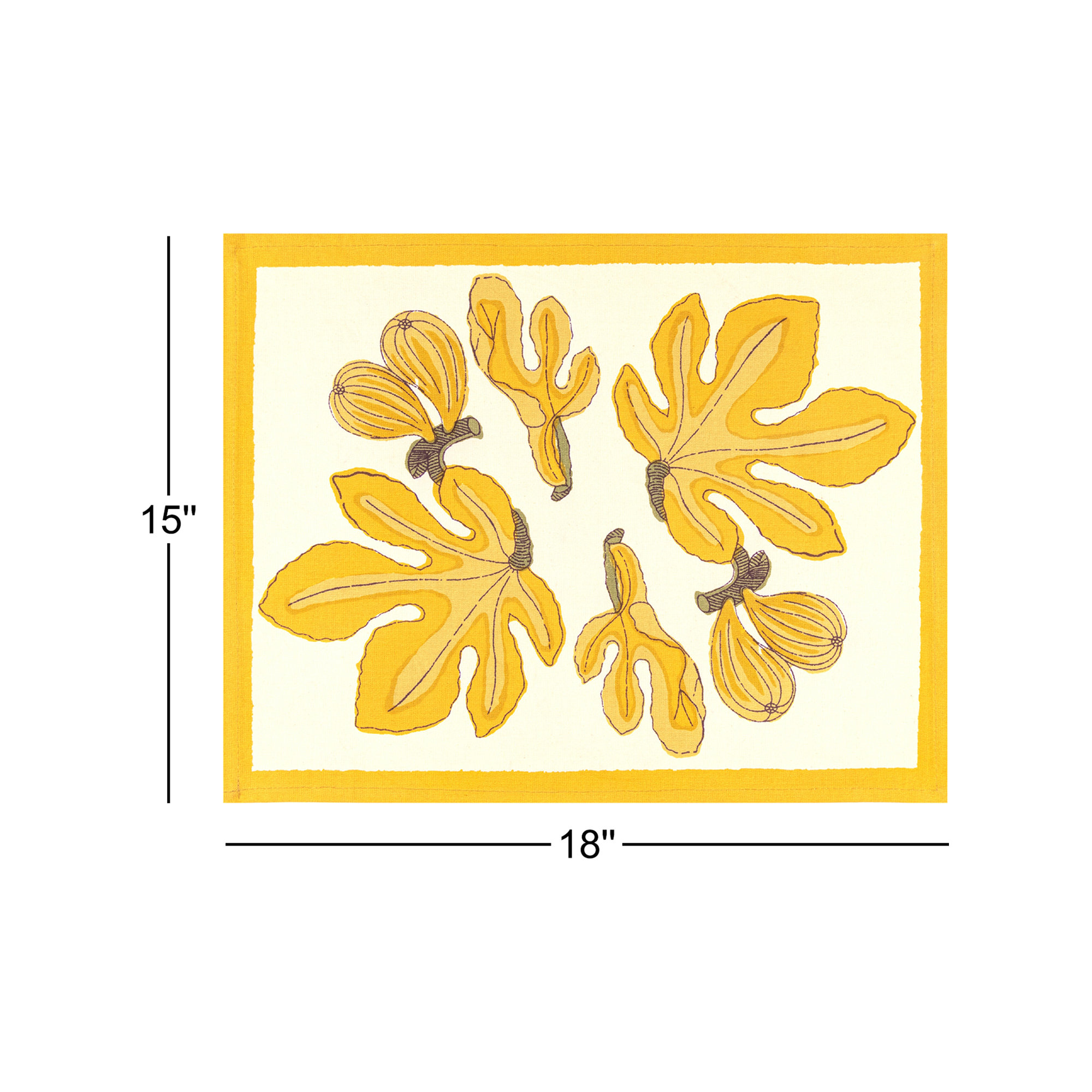 Debarata 18" Cotton Placemat, Citrine
