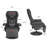 Inbox Zero Reclining Ergonomic Swiveling PC & Racing Game Chair with Built-in Speakers and Footrest-1443260513