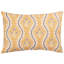 Scalloped Floral Block Print Cushion in Ochre Yellow-1112320929-1112320933