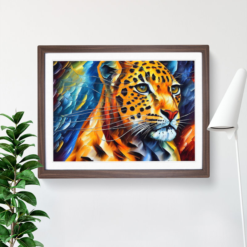 Leopard Vol.3 Abstract - Framed Print, 46cm H x 64cm W, Brown