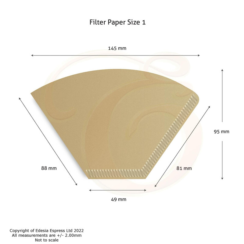 160 Size 1 Brown Coffee Filter Paper Cones