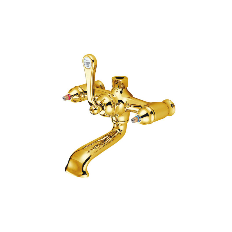 Single Handle Wall Mounted Tub Spout, Polished Brass
