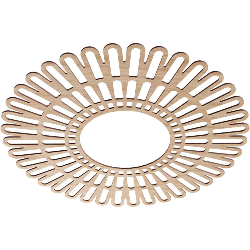 Médaillon de plafond en bois Cornellius, H 38 po x l 38 po x P 0,38 po, Aulne