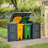 Arc Lid Rattan Horizontal Garbage Shed-61402950