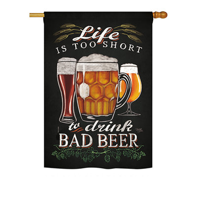 Double Sided 40 in. H x 28 in. W Polyester House Flag