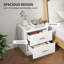 Demonica 45cm W Steel Bedside Table