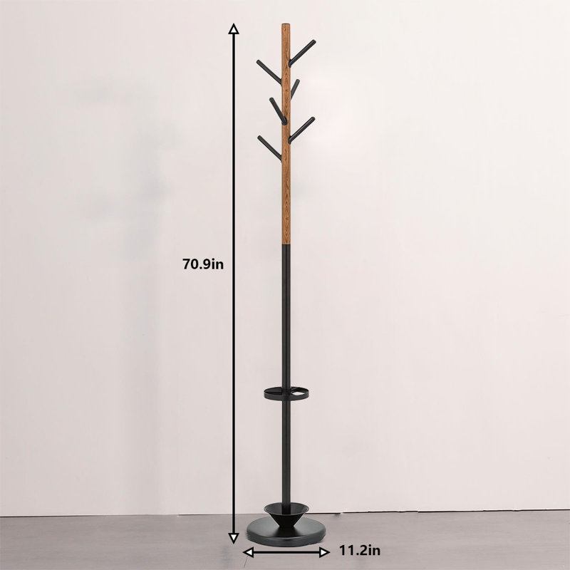 Portemanteau 2 en 1, combinaison de porte-parapluies et de portemanteau pratique et peu encombrant