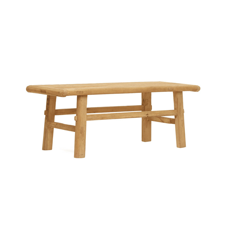 Table basse en bois d'orme récupéré, Naturel