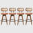 Sirine 4 Pieces Swivel Linen Counter Stool-103707231