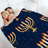 1Pc Blue Hexagonal Pattern Flannel Blanket Soft Crystalline Design, Symmetrical Geometric Pattern, Glossy Finish, For Sofa/Bed/Travel, 30*40-121353640