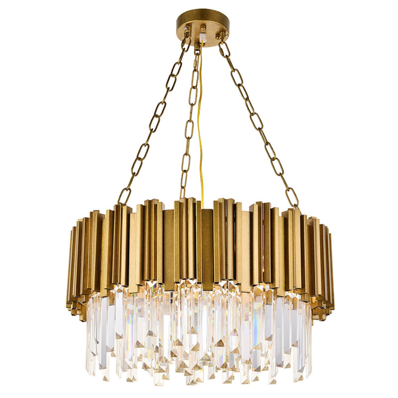 Lustre à niveaux unique / remarquable à 9 lumières avec accents de cristal Mamuna