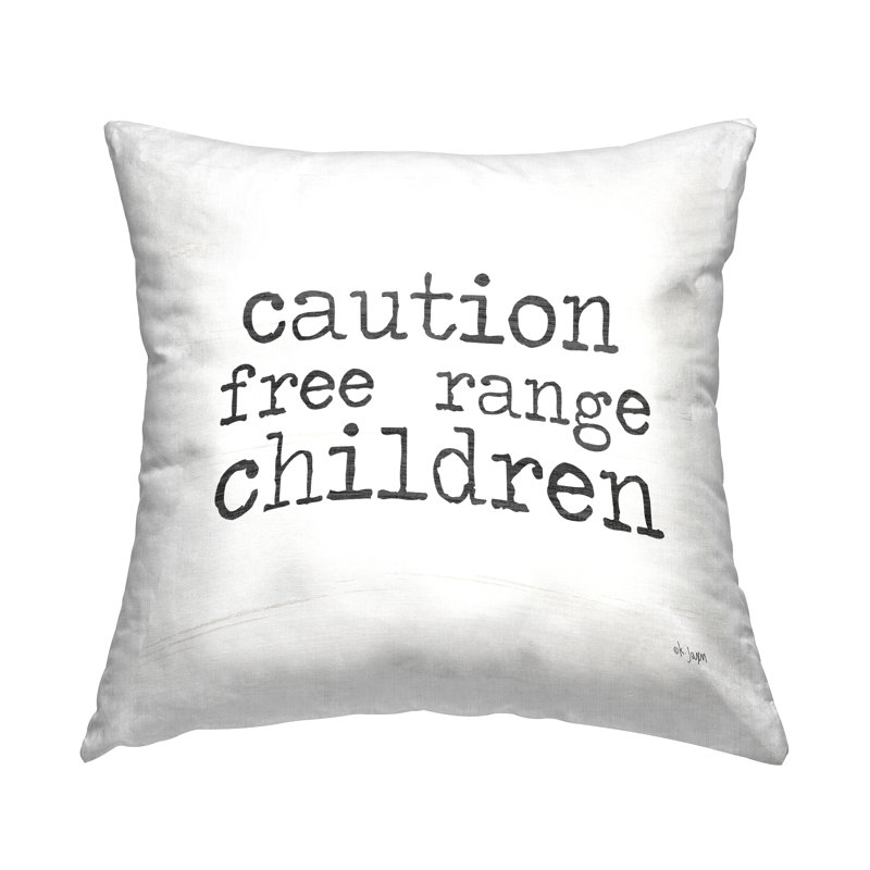 Coussin Free Range Children, imprimé par Jaxn Blvd.