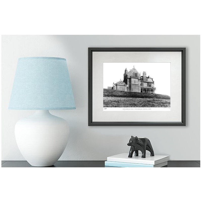 Polurrian Bay, Polurrian Hotel 1895 - Single Picture Frame Print, 45cm H x 60cm W x 2.3cm D
