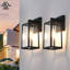 Applique murale d'extérieur 1 lumière avec cadre rectangulaire en aluminium imperméable 13,46 po Bostock, homologué UL-481069900