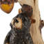 Statue solaire ours noir | Décor de chalet lumineux Woodland