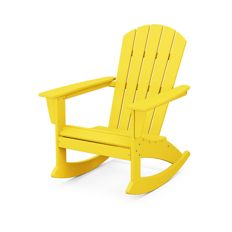 Chaise berçante Adirondack POLYWOOD Nautical, Citron