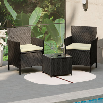Ferrie Rattan 2 - Person Seating Group with Cushions