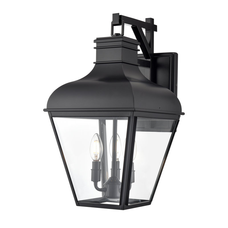 Applique murale d'extérieur Dreu - noir mat, H 21,25 po x l 11 po x P 14 po, 3 lumières