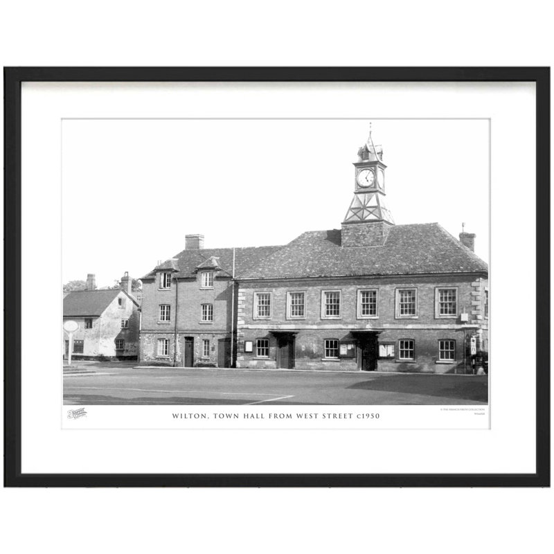 Wilton, Town Hall From West Street C1950 - Single Picture Frame Print, 45cm H x 60cm W x 2.3cm D