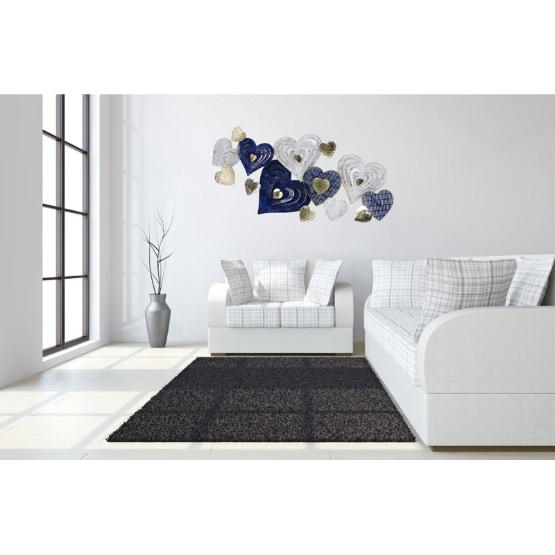Heart-Shaped Metal Wall Décor - 23" x 47"
