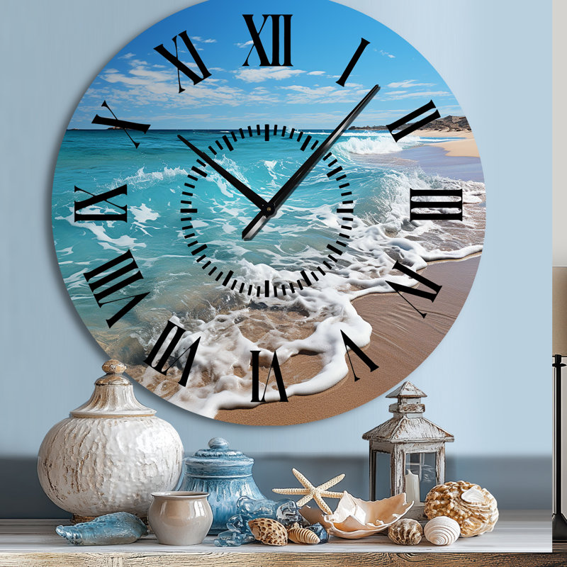 Horloge murale Oceanic Beach Harmony I, Grand