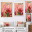 Cactus rose vert, collage minimal sur toile-882432752-882432755
