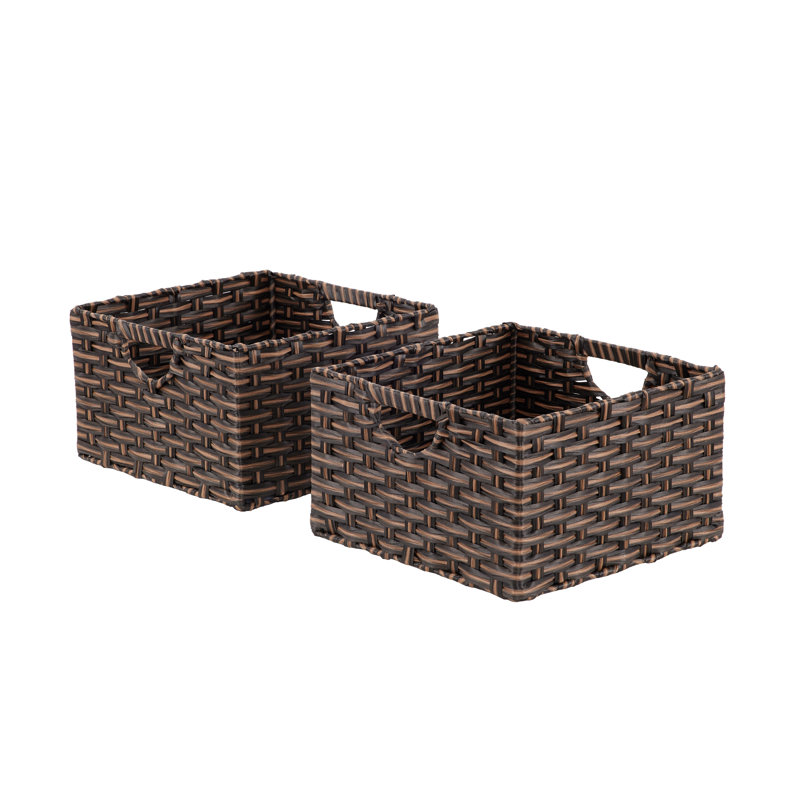 Panier tissé à la main, Brun moka