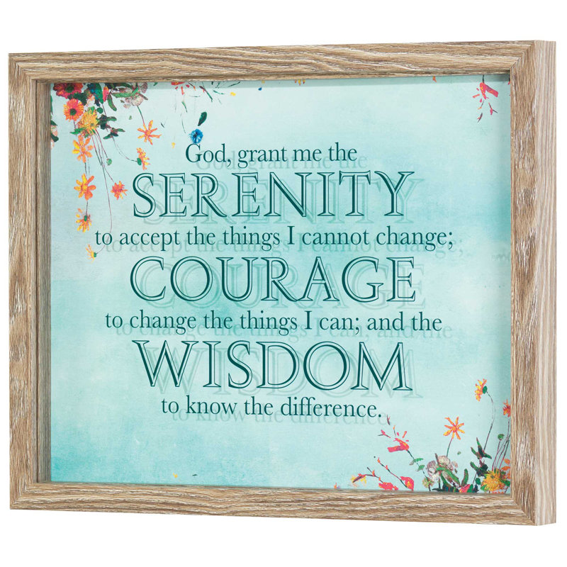 Serenity Prayer - Shadowbox, impression sur panneau de fibres à densité moyenne