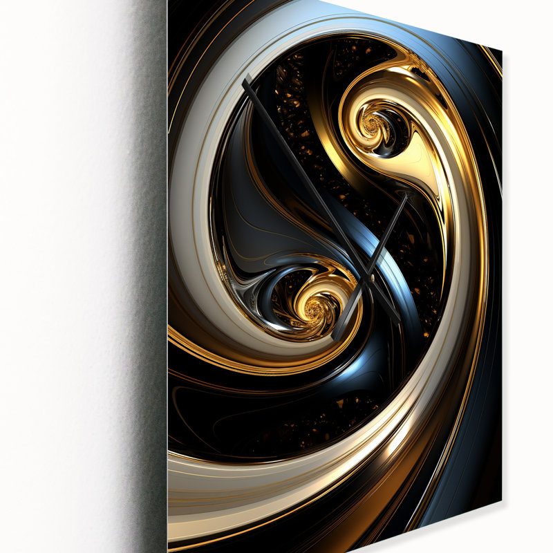 Horloge murale abstraite spirale abstraite, H 28 po x l 12 po x P 1 po