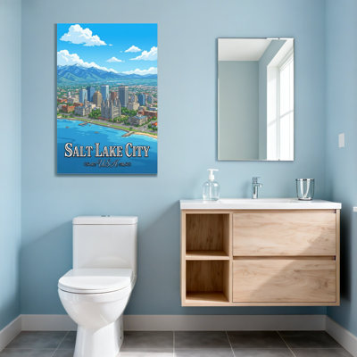 Scenic & Cityscapes Salt Lake City Usa Cityscape Mountains Skyline Waterfront