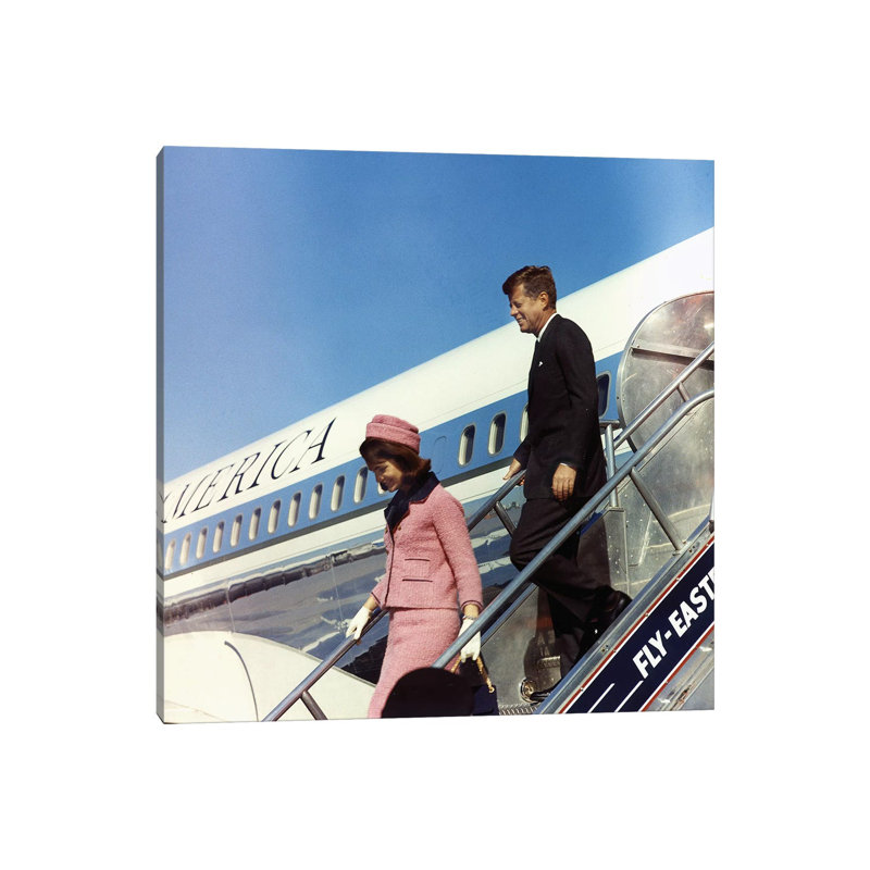 John F Kennedy by Cecil Stoughton - Print on Canvas, Wrapped Canvas, 66.04 cm H x 66.04 cm W x 3.175 cm D