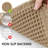 Extra Large Waffle Bath Mat, Boho Woven Modern Bath Rug Absorbent Non Slip,Machine Washable Knit Bath Rugs With Border , 5'X2', Beige