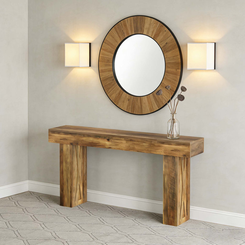 Console 63 po, canapé de style campagnard