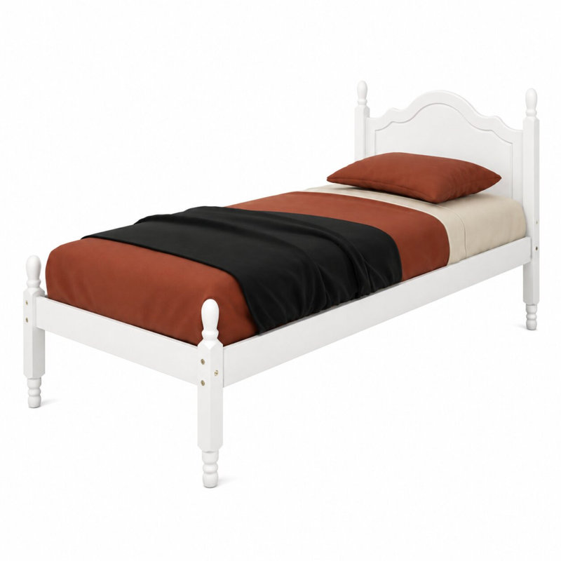 Lit simple ou double Kielin, Lit simple, Blanc