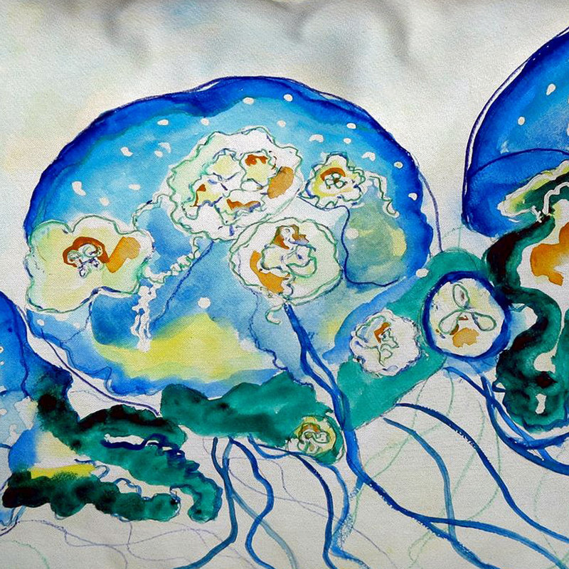  Coussin décoratif intérieur / extérieur Multi Jellyfish