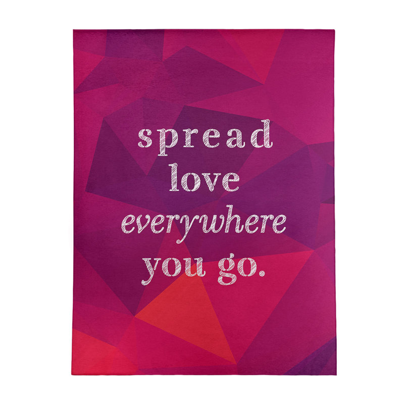 Tapis en polyester imit quote love, Rectangle 9 pi x 12 pi