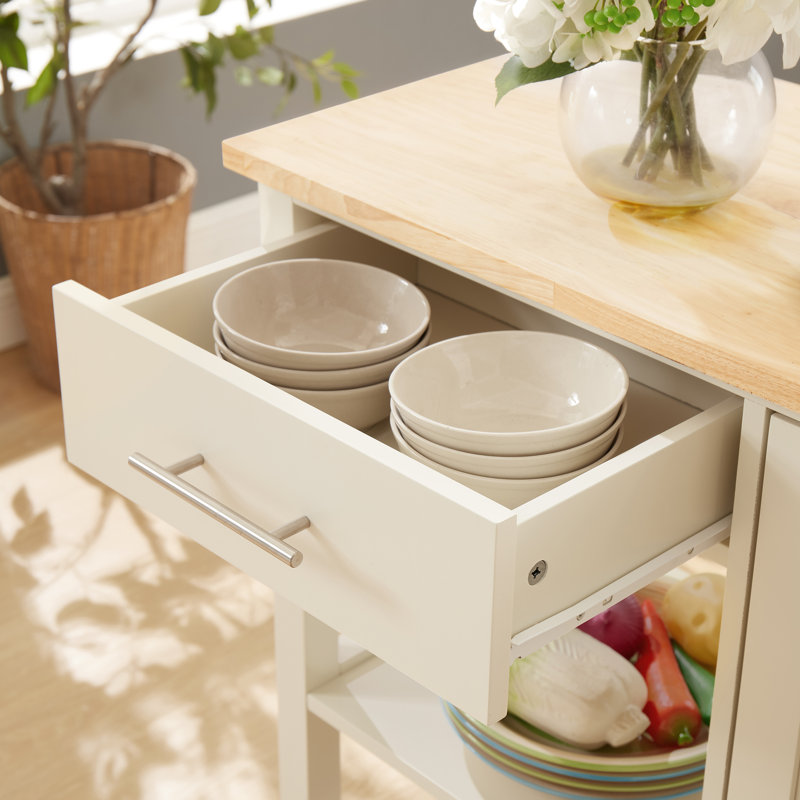 Penka Kitchen Cart, White