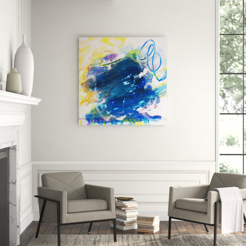 Sapphire - Artist Enhanced Canvas Print, 24" H x 24" W x 1" D, Unframed
