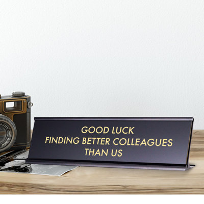 Enseigne de bureau Good Luck