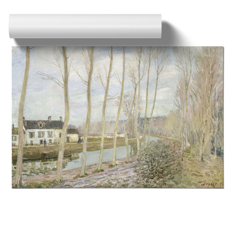 The Loings Canal by Alfred Sisley - No Frame Painting, 21cm H x 30cm W x 0.1cm D