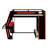 Gaming Loft Bed Frame, Desk Included, RGB Lighting, USB Ports, 6 Cubbies, 6 Drawers-1229128810