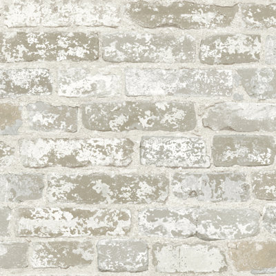 Risky Business Brick Pre-Pasted Wallpaper Roll