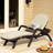 Wicker-Style Outdoor Chaise Lounge with Cushion, Weather-Resistant Lounger-814246007-814245960