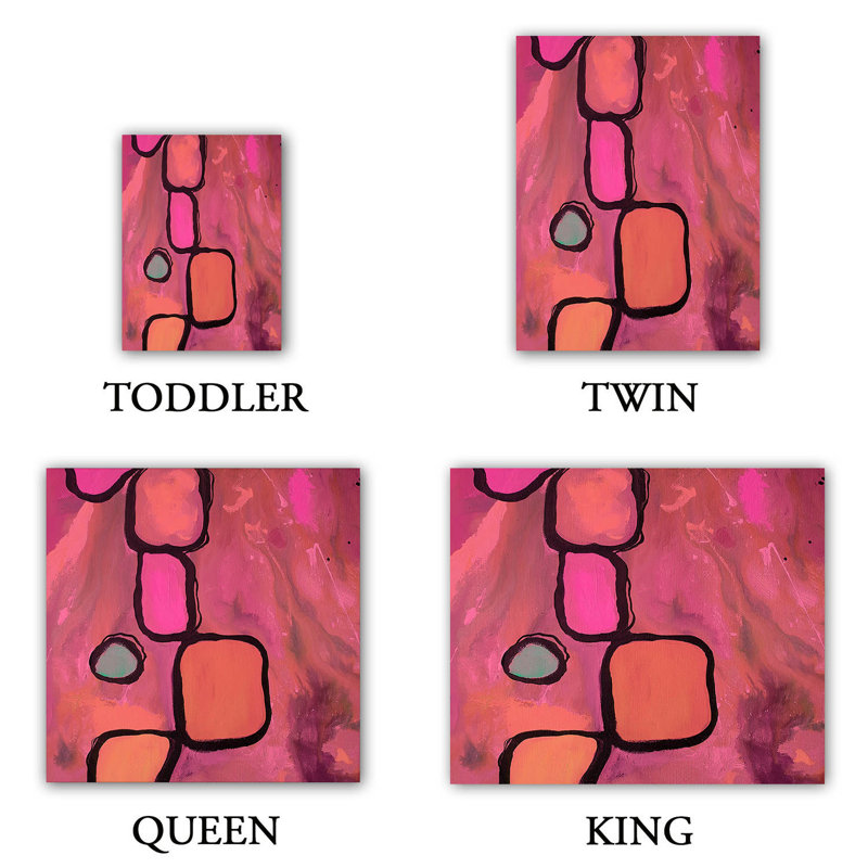 Ensemble de housse de couette simple DiaNoche en microfibre par Ruth Palmer - Coral Cobbles