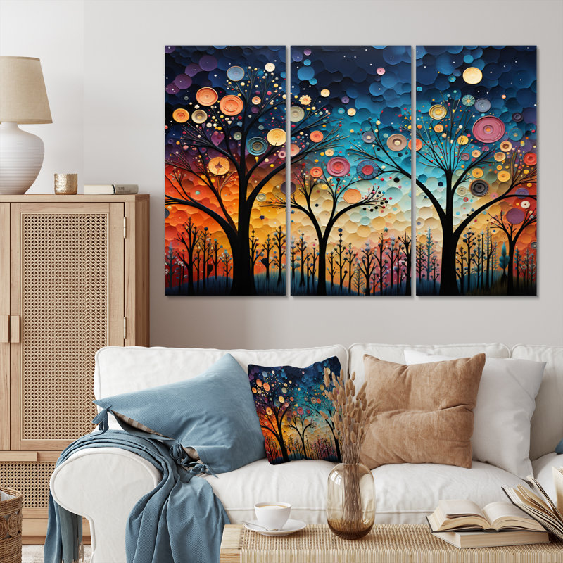 "Wanderlust III" coloré sur toile, impression de 3 pièces, H 40 po x l 60 po x P 1 po