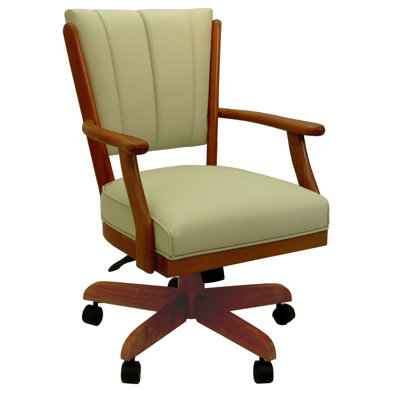 Chaise pivotante en bois avec accoudoirs Danyael